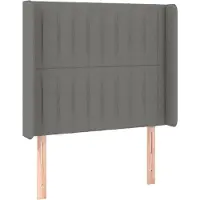 Syfax Kopfteil mit Ohren Dunkelgrau 103x16x118/128 cm Stoff