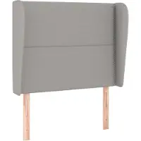 Syfax Kopfteil mit Ohren Hellgrau 103x23x118/128 cm Stoff
