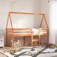 Prolenta Maison Exclusive - Dach für Kinderbett Wachsbraun 209x85,5x88 cm Massivholz Kiefer
