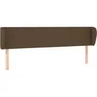 Syfax Kopfteil mit Ohren Dunkelbraun 163x23x78/88 cm Stoff