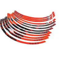 Stage6 17-Zoll Felgenaufkleber-Set rot/schwarz