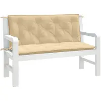 vidaXL "im Angebot" Gartenbank-Auflagen 2 Stk. Melange Beige 120x50x7 cm Stoff - Gartenmöbelauflagen CC17455