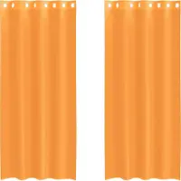 vidaXL Voile Vorhänge mit Ösen 2 Stk. Orange 140x245 cm