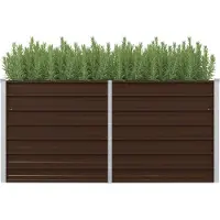 vidaXL "2026 Promotion" Hochbeet - Pflanzkasten - Braun 160x80x77 cm - Verzinkter Stahl - Beete CC26414