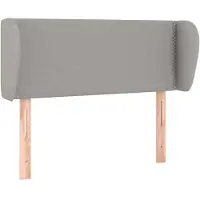 Syfax Kopfteil mit Ohren Hellgrau 103x23x78/88 cm Stoff