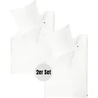 Schöner Wohnen Kollektion SCHÖNER WOHNEN-Kollektion Satin Bettwäsche PLAIN Weiss 135 x 200 cm - 2er Set