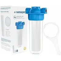 Wessper Wasserfilter Vorläufiger 3/4-Zoll-Körper + Schraubenschlüssel + Griff 10' Schaumstoffpatrone