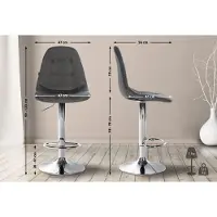 CLP Barhocker Elmore Stoff C dunkelgrau