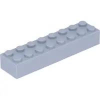 LEGO 2x8 Stein 3007 - 100 Stück Hellgrau