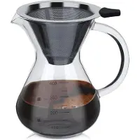 Sonstiges Pour Over Kaffeemaschine mit Glaskaraffe und Edelstahlfilter