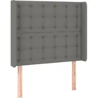 Syfax Kopfteil mit Ohren Dunkelgrau 103x16x118/128 cm Stoff