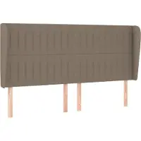 Syfax Kopfteil mit Ohren Taupe 203x23x118/128 cm Stoff