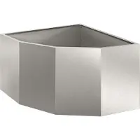 Syfax Eckpflanzer Silber 60 x 60 x 35 cm Edelstahl