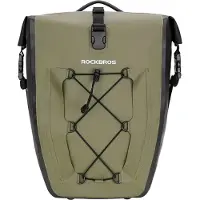 RockBros 1 pcs Gepäckträgertasche Fahrradtasche für Gepäckträger, 25L-32L, Wasserdicht, Grün