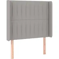 Syfax Kopfteil mit Ohren Hellgrau 103x16x118/128 cm Stoff