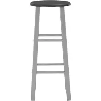 vidaXL "im Sonderangebot"Barhocker 2er Set - CLORIS - Barstuhl - Optimal Komfort, Silbern MDF - 30 x 30 x 70 cm - DEMöbel3523901