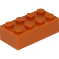 LEGO 2x4 Stein 3001 - 50 Stück Dunkles Orange