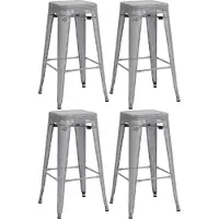 CLP 4er Set Barhocker Fletcher - schwarz