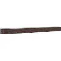 Syfax Hochbeet Verzinkter Stahl 620x80x36 cm Braun