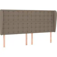 Syfax Kopfteil mit Ohren Taupe 163x23x118/128 cm Stoff