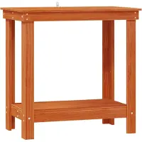 Syfax Werkbank Wachsbraun 80 x 50 x 80 cm Massives Kiefernholz