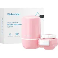 Waterdrop Ultrafiltrationssystem zur Hautpflege, Wasserfilter für den Wasserhahn,WD-FC-02, Passt auf Standardhähne, Rosa (1 Filter)