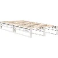 Syfax Massivholzbett ohne Matratze Weiß 90x190 cm Kiefernholz