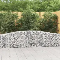 Prolenta Maison Exclusive - Gabionen mit Hochbogen 25 Stk. 400x30x60/80 cm Verzinktes Eisen