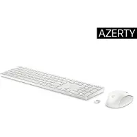 HP 650 Wireless-Tastatur und -Maus, Kabellos, RF Wireless, Membran Key Switch, QWERTY, Weiß, Maus enthalten