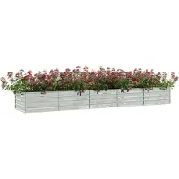 vidaXL "im Sonderangebot"Garten-Hochbeet - CLORIS - Pflanzkasten - 400x80x45 cm Verzinkter Stahl Silber - DEMöbel9678713