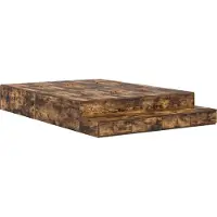 Syfax Aufbewahrungsbettgestell Geräucherte Eiche 135 cm Holzwerkstoff