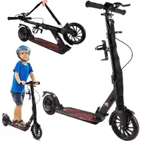 Malplay Kinder Roller ab 2 Jahre für Kinder Scooter mit Flaschenhalter, Gurt Stoßdämpfung, Gross bis zu 100 kg Cityroller