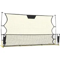 Syfax Fußball-Rebounder Schwarz und Gelb 183x85x120 cm Polyester