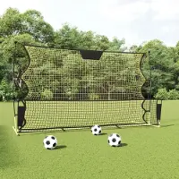 vidaXL Möbel Fußball-Rebounder Schwarz und Gelb 183x85x120 cm Polyester - Sonstiges Fußballzubehör &59936