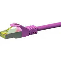 Dsit RJ45 Netzwerkkabel S/FTP (PiMF), mitCat.7 Rohkabel, Rosa, 30m (DC-79-300)