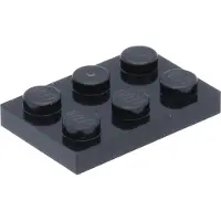 LEGO 2x3 Platten 3021 - 250 Stück Schwarz