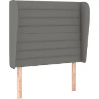 Syfax Kopfteil mit Ohren Dunkelgrau 93x23x118/128 cm Stoff