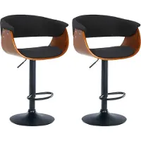 CLP 2er Set Barhocker Vestal Stoff - natura/schwarz