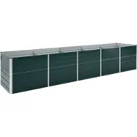 vidaXL "2026 Promotion" Garten-Hochbeet - Pflanzkasten - Verzinkter Stahl 400×80×77 cm - Grün - Beete CC26550