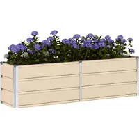 vidaXL (Robust Möbel)Blumenkübel - CLORIS - Pflanzgefäß - Robust und langlebig - Pflanzkübel Elfenbein 160x40x45cm Stahl - Beete GermanyMöbel9301658