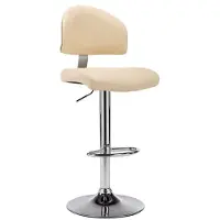 vidaXL CLORIS Barhocker Cremeweiß Kunstleder, 9,45 kg