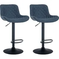 CLP 2er Set Barhocker Minosa, Farbe:schwarz, Grundmaterial:Stoff