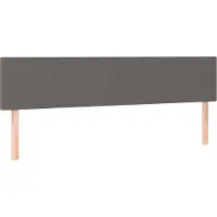 Syfax Kopfteile Grau 200x5x78/88 cm Kunstleder