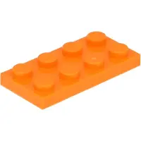 LEGO 100 Stück 3020 Platten Plates 2x4 Part Basic 100 Orange