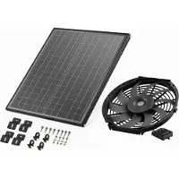 StarTech.com Solare Abführung Ventilator Belüftung mit Thermostat - Lüfter Φ340x70mm - Solarbetriebene Abluftanlage