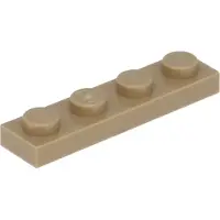 LEGO 1x4 Platte 3710 - 100 Stück Dunkles Beige
