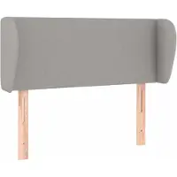 Syfax Kopfteil mit Ohren Hellgrau 83x23x78/88 cm Stoff