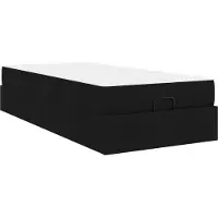Syfax Bettgestell mit Matratze 2 pcs Schwarz Stoff