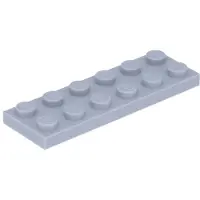 LEGO 2x6 Platte 3795 - 100 Stück Helles Bläuliches Grau