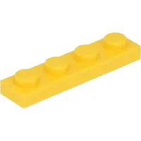 LEGO 1x4 Platte 3710 - 50 Stück Gelb